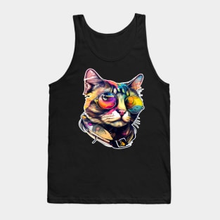 Fashion Kitty Cat Love Hippie Style Tank Top